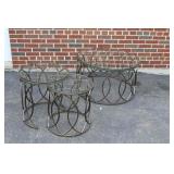 Glass Top Metal Nesting Tables