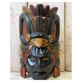 South American Hand Carved Warrior Mask