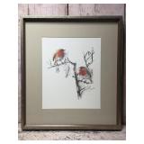 Framed Mads Stage Birds Art Print