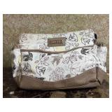 Miche Leather and Canvas Clutch
