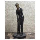 Brass Sculpture of Golfer