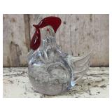 Crystal Rooster Paperweight