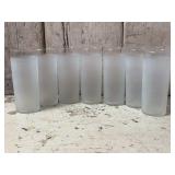 7 Frosted Drinking Glasses