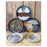 Five Metal Vintage Wisconsin Beer Trays