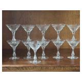 Lead Crystal Martini Glass Set of 11