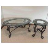 Glass Top Coffee and Side Table
