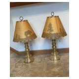Two Brass Table Lamps
