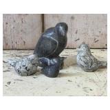 Four Stone Bird Paperweights