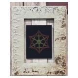 Pin and Thread Artwork with Large Metal Wrap Frame