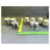 5 Salt And Pepper Shakers