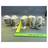 5 Salt And Pepper Shakers