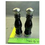 Black Pillar Salt And Pepper Shakers