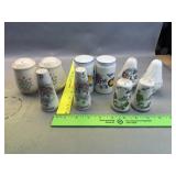 5 Salt And Pepper Shakers
