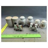 5 Salt And Pepper Shakers