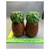 Plastic Pineapple Salt And Pepper Shakers