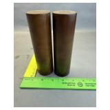 Wood Pillar Salt And Pepper Shakers