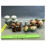 5 Salt And Pepper Shakers
