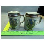 Floral Cup Salt And Pepper Shakers