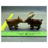 Kissing Moose Salt And Pepper Shakers