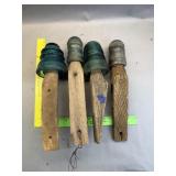 4 Glass Insulators