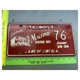 Macomb Heritage Days License Plate