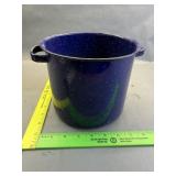 Blue Enamel Pot