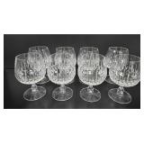 8 Vintage Hand-Cut Crystal Brandy Snifters