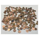Lot of 200+ Assorted US Lincoln Cents - Wheat &