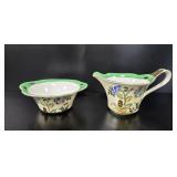 Antique Noritake Hand-Painted Sugar & Creamer Set