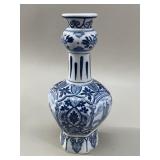 N. Delft Blue and White Garlic-Head Bud Vase
