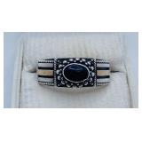 VTG Sterling 925 Onyx Ring