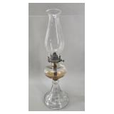 Antique Pressed Glass Pedestal Oil Lamp