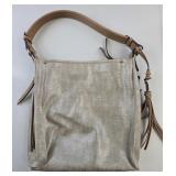 Sondra Roberts? Squared Metallic Hobo Bag