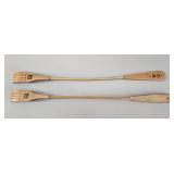 2 Hand-Carved Chinese Bamboo Backscratchers