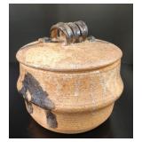 Studio Pottery: Ash-Glazed Stoneware Lidded Vessel