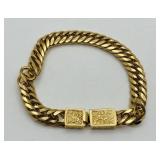 Gold toned Curb Chain Bracelet