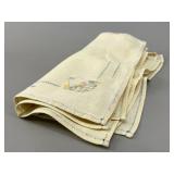 Set of 4 hand-embroidered table napkins