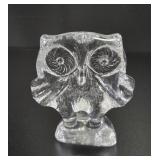 Swedish Art Glass Owl Figurine by Pukeberg