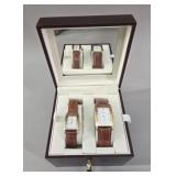 Biagi 'His and Hers' Matching Watch Set in Wood