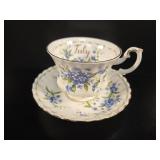 Royal Albert July Forget-Me-Not Teacup & Saucer
