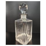Art Deco Glass Whiskey Decanter w/Ball Stopper