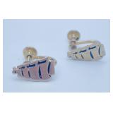 VTG Nautical Galleon Screw-Back Earrings