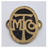Montreal Tramways Company Brass Cap Badge