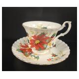 Royal Albert Poinsettia Bone China Teacup & Saucer