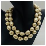 Les Bernard Vintage Baroque Pearl Necklace