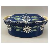 3 QT. Stoneware Casserole Dish VTG