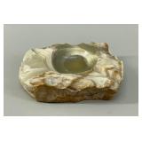 Mid-Century Hand-Carved Onyx Stone Ashtray