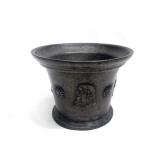 Antique apothecary mortar in bronze, likely French