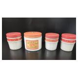 Vintage Milk Glass Face Cream Jar Collection