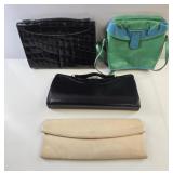 Curated lot of 4 Vintage Handbags
